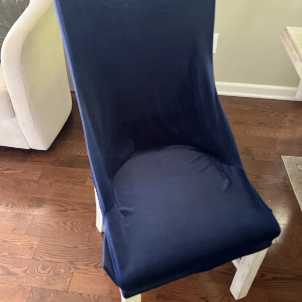Velvet Stretch Wingback Chair Cover Slipcover - Reusable Protector Cover